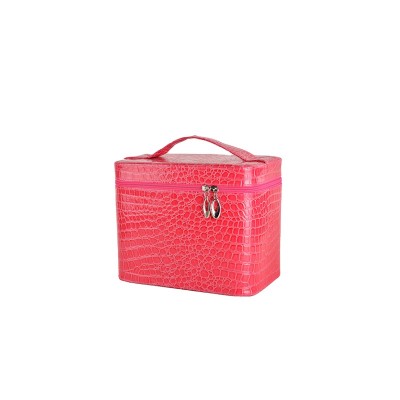 Portable Crocodile Pattern Pu Cosmetic Bag Travel Makeup Bag Organizer